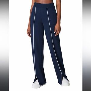 SPANX AirEssentials Pique Straight Leg Pant High Waist Timeless Navy Size Medium